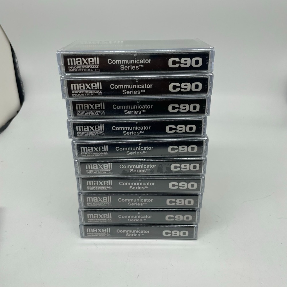 10 Pcs Maxell Professional Industrial Communicator Series C90‎ Cassettes